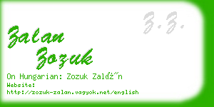 zalan zozuk business card